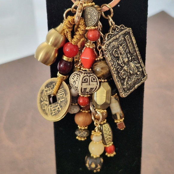 Handmade Accessories - Chinese Feng Shui-inspired Purse Charm or Keychain Asian Boho Handcrafted